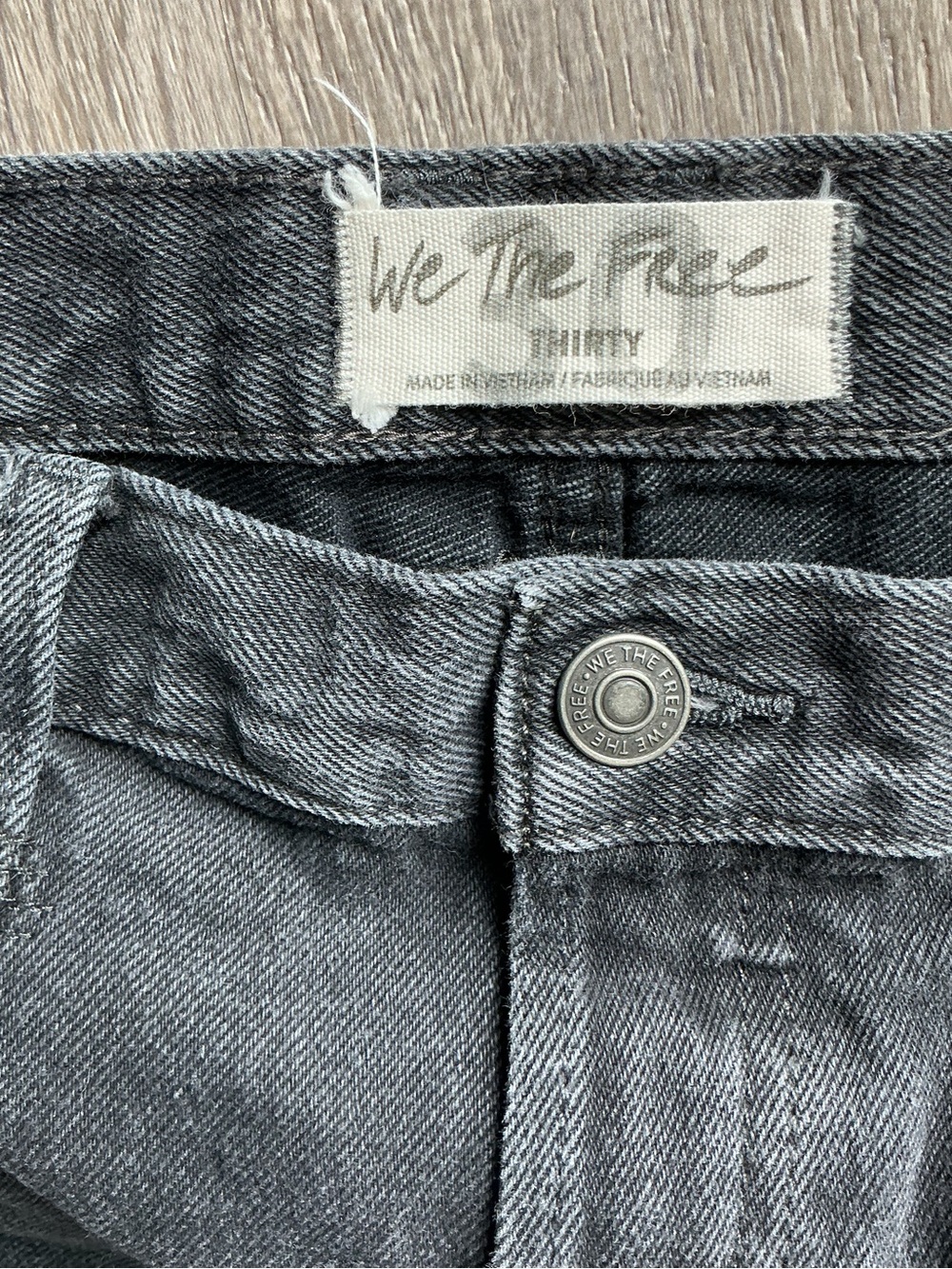 We The Free Black High-Rise Denim Shorts - Picture 3 of 7